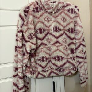 Pink Rose Fleece with Pink and Cream Accents